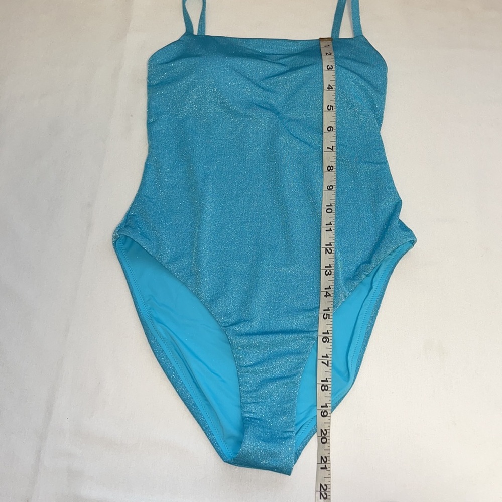 AQUA SQUARE NECK ONE PIECE SWIMSUIT Sz SMALL - Picture 9 of 11